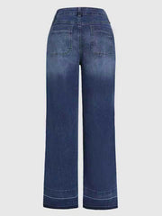2025 New Women's Wide Leg Jeans, Autumn And Winter Outfits, Straight Leg Jeans, Mid Rise Jeans