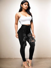 Versatile Women's High Waisted Elastic Ripped Tight Jeans, High-quality, Easy To Fit, Comfortable And Fashionable - Street Style Sexy Basic Jeans, Women's Jeans And Clothing