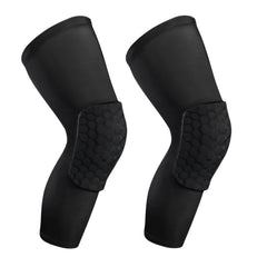2 PC Compression Knee Pads Long Leg Sleeves Brace Knee Support Protection For Basketball, Football, Volleyball, Running, Cycling