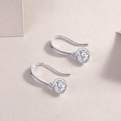 Soft Light And Sweet Whispers - Fashionable Earrings And Stud Jewelry Set With Moissanite S925 Sterling Silver And Platinum-plated Diamonds