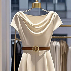 European And American Elegant Style Satin Jumpsuit