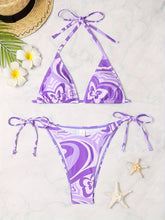 Women's Fashionable Bikini Set - Random Prints - Strapless Swimsuit Two-piece Set - Beach Style Bikini.
