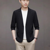 Ice Silk Men's Lightweight Casual Stretch Suit