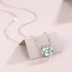 Love Of Time - A Fashionable And Luxurious Diamond Jewelry Piece Set With 2-carat Moissan Diamond S925 Sterling Silver And Platinum-plated Pendant
