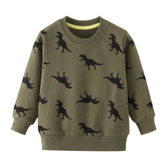 Children's Autumn Clothing Long Sleeve Boy Cartoon Cotton Crew Neck Sweater