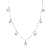 Star Love - A Fashionable And Luxurious Diamond Jewelry Pendant Set With Moissanite S925 Sterling Silver And Platinum Plating