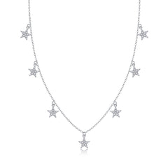Star Love - A Fashionable And Luxurious Diamond Jewelry Pendant Set With Moissanite S925 Sterling Silver And Platinum Plating