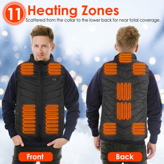 1Pc Heated Vest Electric USB Jacket Men Women Heating Coat Thermal Body Warmer Wear With 3 Temperature Levels