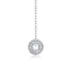 Meet At This Moment - A Fashionable And Luxurious Diamond Jewelry Pendant Set With Moissanite S925 Sterling Silver And Platinum Plating