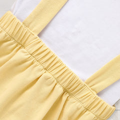 Infant Baby Boy Gentleman Outfit Summer Short Sleeve Crew Neck T Shirt First Birthday Suspender Romper Jumpsuit Set