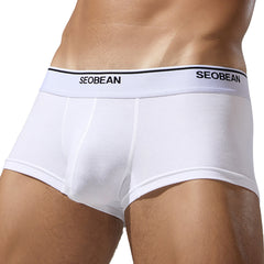 Men's Boxers Comfortable Breathable Cotton Low Waist