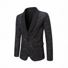 Men's Casual Shiny Banquet Wedding Party Blazer