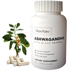 Ashwagandha Supplements Capsules Vegan Stress Relief Immune Support Supplement Balanced Energy Levels And Mood Organic