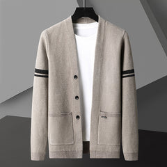 Autumn Cardigan Sweater Men's Long Sleeved Sweater Coat