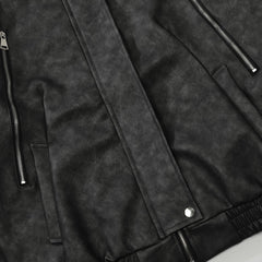 Men's FallWinter Loose Casual Leather Clothing Coat