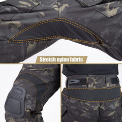 VOTAGOO G3 Combat Pants With Knee Pads Tactical Military Trousers Hunting Multicam Pants For Men Rip-Stop Airsoft Gear