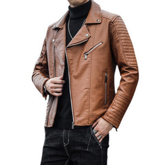 Spring And Autumn Leather Clothes Men's Motorcycle Jacket