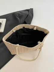 Women's Large Capacity Shoulder Bag New Style Fashion Korean Style Woven Handbag Student Tote Bag