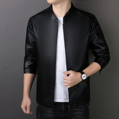 PU Leather Coat Men's Leather Jacket