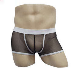 Men's Mesh Transparent Boxers Low Waist