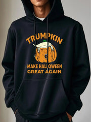 New European And American Printed Autumn And Winter Hooded Men's Hoodie