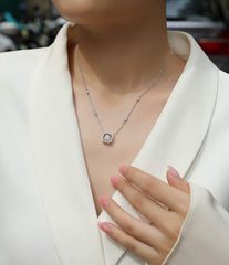 Sweet - A Fashionable And Luxurious Diamond Jewelry Pendant Set With 1-carat Moissanite S925 Sterling Silver And Platinum Plating