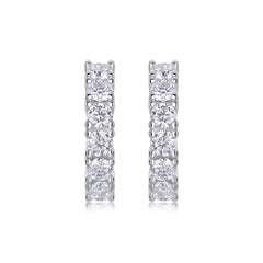 Pursuit - Fashionable And Luxurious Diamond Jewelry Earrings Set With Moissanite S925 Sterling Silver And Platinum-plated Stud Earrings