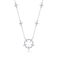 Iris - A Fashionable And Luxurious Diamond Jewelry Pendant Set With Moissanite S925 Sterling Silver And Platinum Plating
