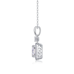 Innocence - A Fashionable And Luxurious Diamond Jewelry Piece Set With 2-carat Moissanite S925 Sterling Silver And Platinum-plated Pendant