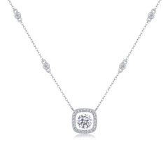 Sweet - A Fashionable And Luxurious Diamond Jewelry Pendant Set With 1-carat Moissanite S925 Sterling Silver And Platinum Plating