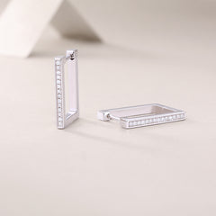 Kokang - Fashionable And Luxurious Diamond Jewelry With Moissanite S925 Sterling Silver And Platinum-plated Stud Earrings
