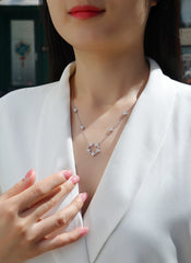 Iris - A Fashionable And Luxurious Diamond Jewelry Pendant Set With Moissanite S925 Sterling Silver And Platinum Plating