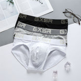 New Men's Purified Cotton Underwear Low Waist Sexy Breathable Comfortable Solid Color