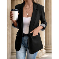 Women's Casual Blazers Open Front Long Sleeve Work Office Suit Jackets Blazer Business Casual Outfits