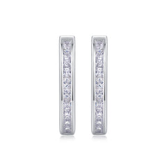 Touch Tenderness - Fashionable And Luxurious Diamond Jewelry Earrings Set With Moissanite S925 Sterling Silver And Platinum-plated Stud Earrings