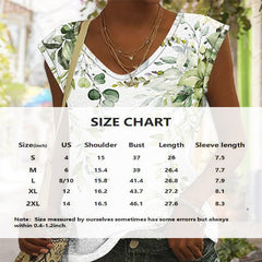 Women's Floral Print V-Neck T-Shirt - Breathable Short Sleeve Blouse Casual Summer Top With Vibrant Flower Design