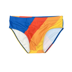 New Men's Rainbow Stripes Swim Briefs Sexy Fashion