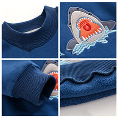 Korean Boys' Sweatshirt Pullover With Cashmere