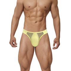 Sexy Low Waist High Fork Men's Briefs Ultra-thin Ice Silk