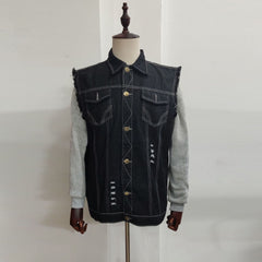 Motorcycle Denim Classic Sleeveless Jacket Top