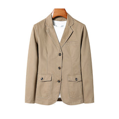 Men's Casual Loose Washed Cotton Business Coat