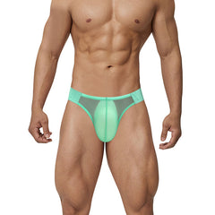 Sexy Low Waist High Fork Men's Briefs Ultra-thin Ice Silk