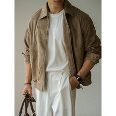 Men's American-style Vintage Suede Jacket