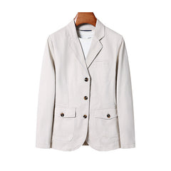 Men's Casual Loose Washed Cotton Business Coat