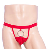 Hot Men's Hollow-out Fart T-back Sexy See-through