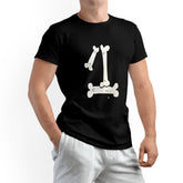 Bone Men's Pure Cotton T-shirt - Casual Round Neck, Slightly Elastic, Suitable For All Seasons Knitted Fabric, Classic Fit Adult Shirt, Pet Couple Shirt