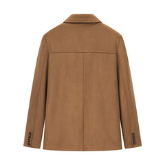 Loose Pockets Male Long Sleeve Suit Coat