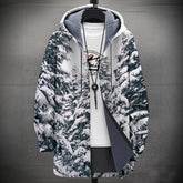 Digital Printing Plus Velvet Men's Casual Jacket