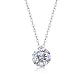 Simple Pleasure - A Fashionable And Luxurious Diamond Jewelry Pendant Set With 2-carat Moissanite S925 Sterling Silver And Platinum Plating
