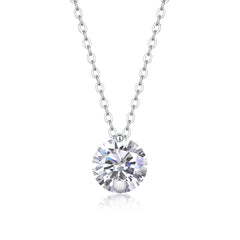 Simple Pleasure - A Fashionable And Luxurious Diamond Jewelry Pendant Set With 2-carat Moissanite S925 Sterling Silver And Platinum Plating